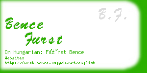 bence furst business card